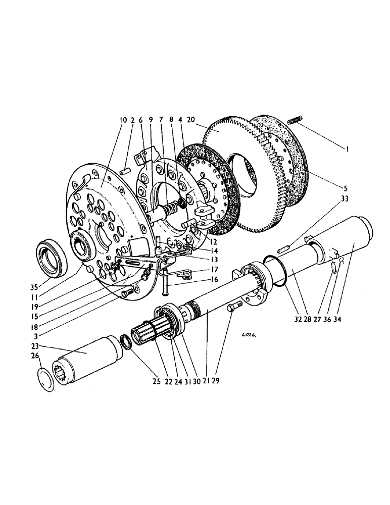 Схема запчастей Case IH 885 - (B14) - CLUTCH, DOUBLE CLUTCH, LAYCOCK, 885 LIVEDRIVE TRACTORS (03.1) - CLUTCH