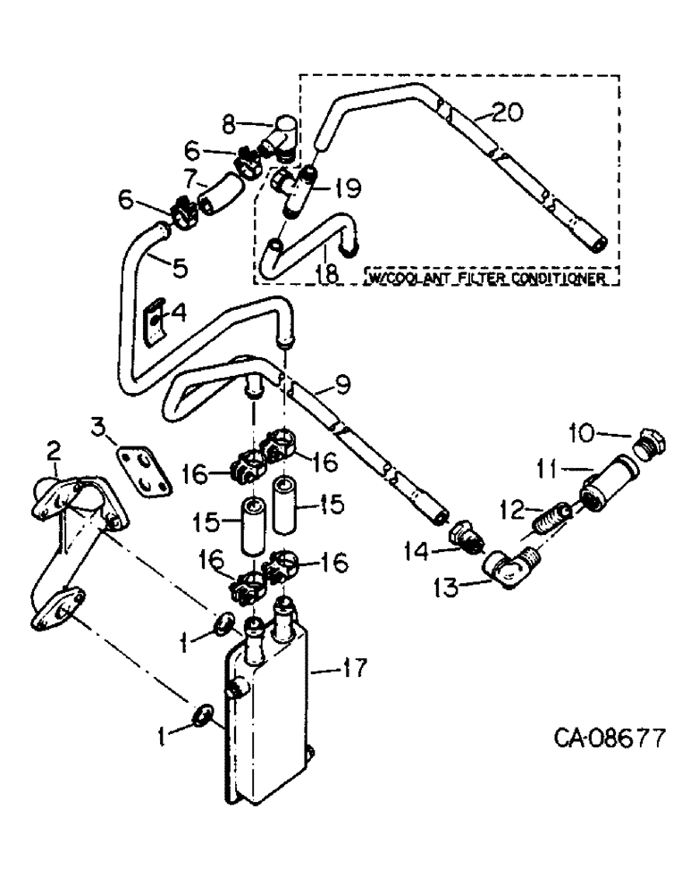 Схема запчастей Case IH 884 - (12-48) - OIL COOLER Power