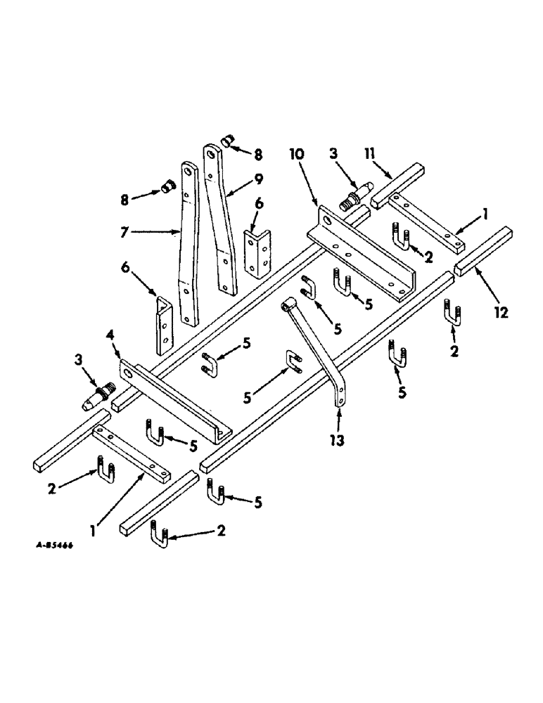 Схема запчастей Case IH INTERNATIONAL - (A-50) - REAR SECTIONS, DOUBLE TOOL BAR REAR SECTION 