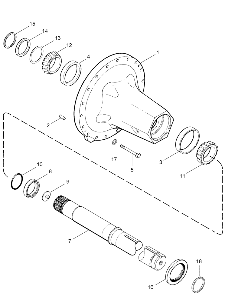 Схема запчастей Case IH MX285 - (06-43) - REAR AXLE - 4-1/2 X 120 INCH (06) - POWER TRAIN