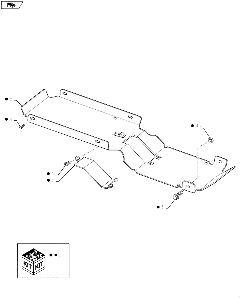 Схема запчастей Case IH SCOUT - (88.118.05[03]) - DIA KIT, REAR SKID PLATE (88) - ACCESSORIES