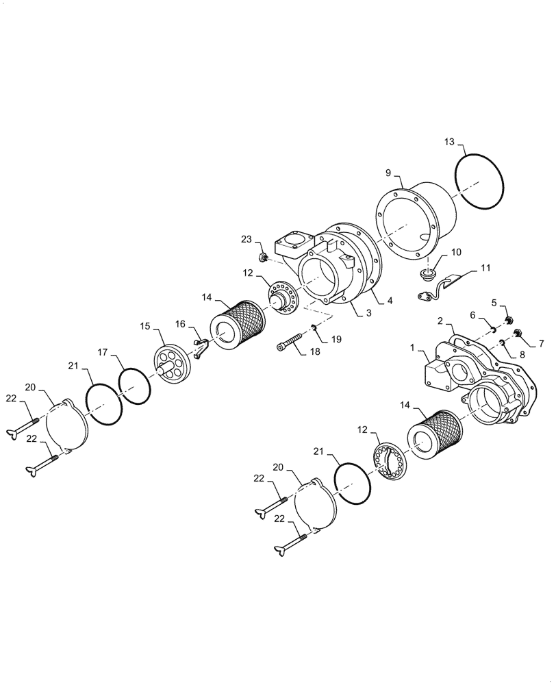 Схема запчастей Case IH 5088 - (10-09) - HYDRAULICS, HYDRAULIC OIL FILTERS, FOR PPH PUMP AND DUAL GEAR PUMP (07) - HYDRAULICS