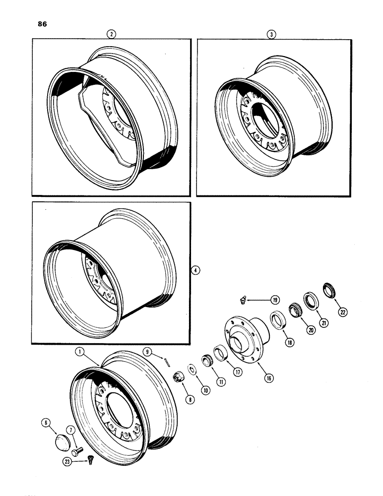 Схема запчастей Case IH 1170 - (086) - FRONT WHEELS (05) - STEERING