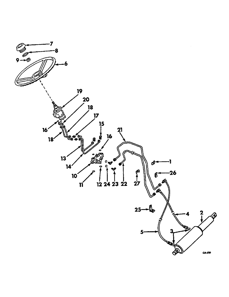 Схема запчастей Case IH 21026 - (10-05) - HYDRAULICS, POWER STEERING, INTERNATIONAL TRACTORS (07) - HYDRAULICS