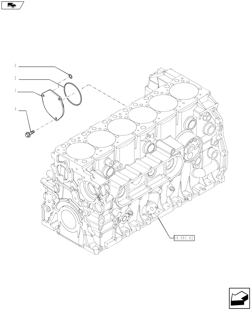 Схема запчастей Case IH F2CFE613T E003 - (10.414.01) - BELT PULLEY DRIVE & COVER (504150293) (10) - ENGINE