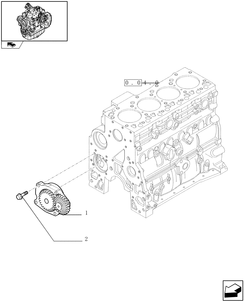 Схема запчастей Case IH F4GE9484A J600 - (0.30.0) - OIL PUMP - ENGINE (2853413) 