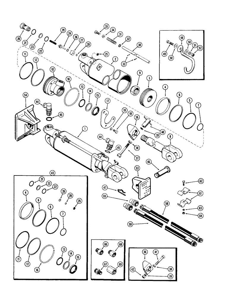 Схема запчастей Case IH 930-SERIES - (188) - 3 1/4 INCH X 8 INCH REMOTE HYDRAULIC CYLINDER, WITH HYDRAULIC LIMIT STOP (08) - HYDRAULICS