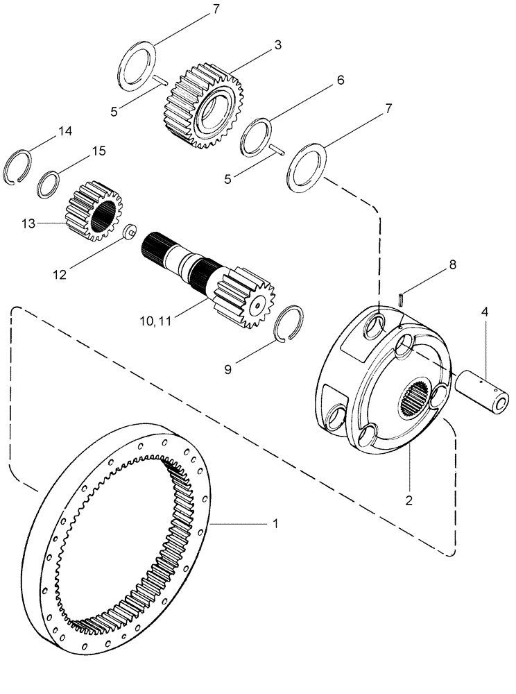 Схема запчастей Case IH MX255 - (06-39) - REAR AXLE - PLANETARY, MX210, MX230 AND MX255 (06) - POWER TRAIN