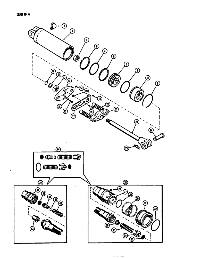 Схема запчастей Case IH 530 - (289A) - B3785AA REMOTE CYLINDER PARTS, BREAK AWAY COUPLING PARTS, PRIOR TO S/N 8262800 (06) - POWER TRAIN