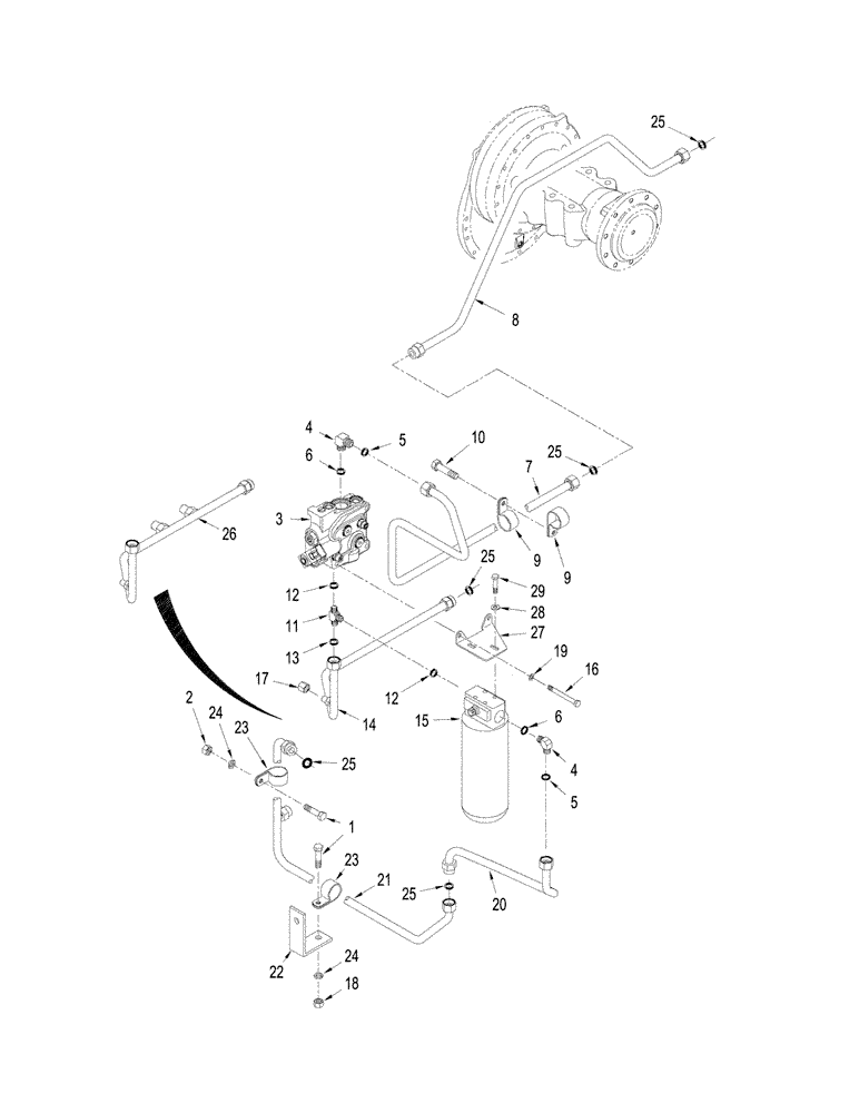 Схема запчастей Case IH STX425 - (08-10[02]) - 500 SERIES AXLE HYDRAULICS - COOLING CIRCUIT, ASN JEE0102001, QUADTRAC TRACTOR (08) - HYDRAULICS