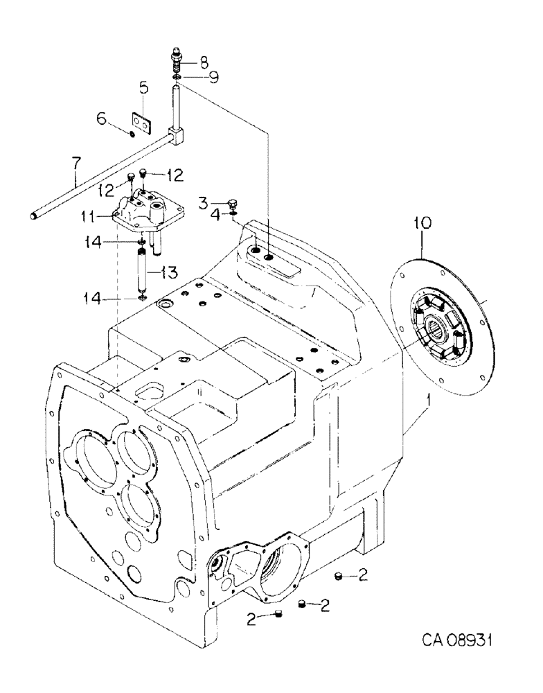 Схема запчастей Case IH 7488 - (07-01) - DRIVE TRAIN, CLUTCH HOUSING (04) - Drive Train