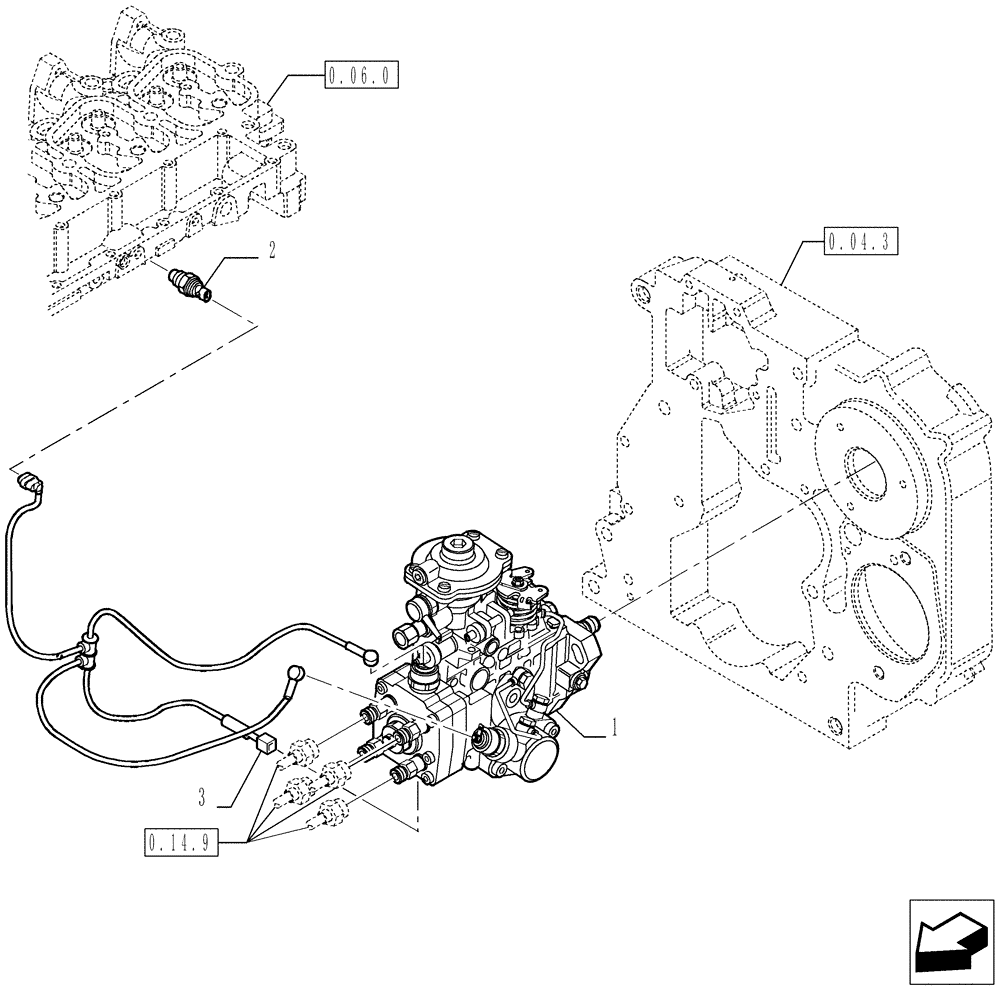 Схема запчастей Case IH P70 - (0.14.0[01]) - INJECTION PUMP - P70 (02) - ENGINE