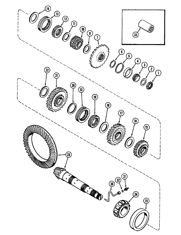 Схема запчастей Case IH 2090 - (6-270) - TRANSMISSION COUNTERSHAFT, TRANSMISSION SERIAL NUMBER 10237494 AND AFTER (06) - POWER TRAIN