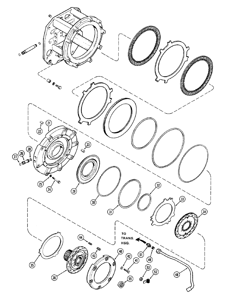 Схема запчастей Case IH 1370 - (178) - (C1) AND (C4) CLUTCHES, USED TRANSMISSION SERIAL NUMBER 2427274 TO 10057473 (06) - POWER TRAIN