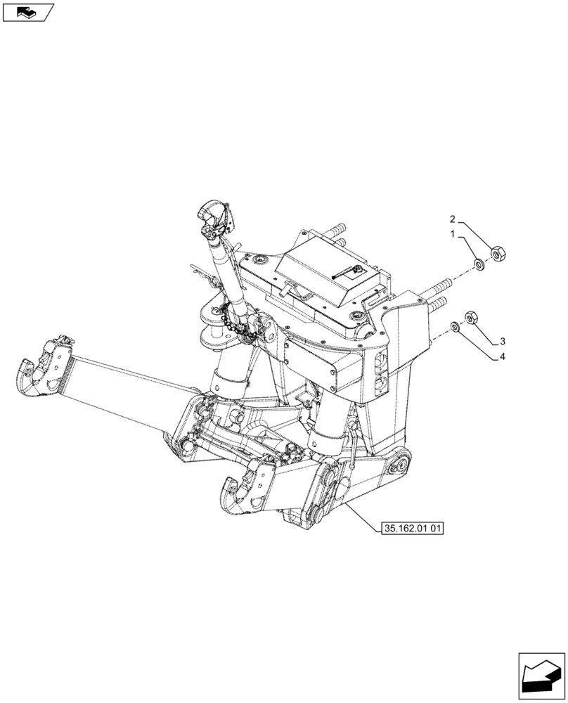 Схема запчастей Case IH PUMA 170 - (35.162.01[07]) - FRONT HPL - MOUNTING (VAR.743481-743482-743483-743484-743485-743486 / 743765) (35) - HYDRAULIC SYSTEMS