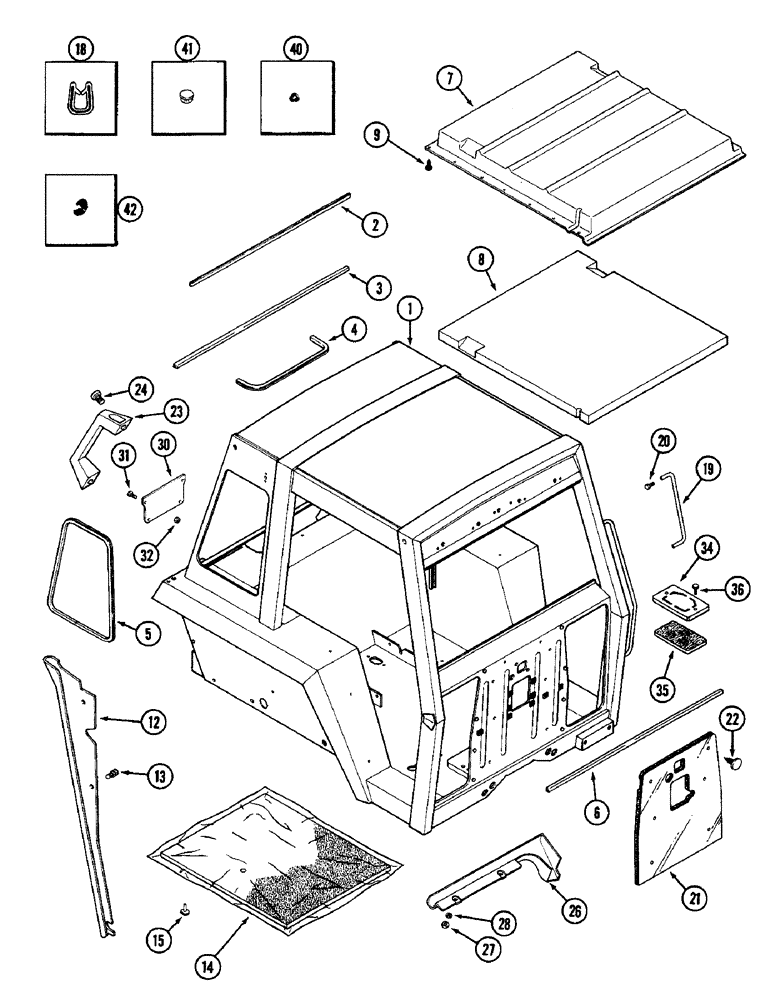 Схема запчастей Case IH 2096 - (9-408) - FOUR POST PROTECTIVE FRAME (09) - CHASSIS/ATTACHMENTS