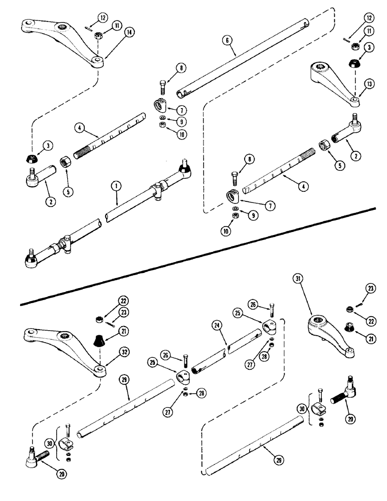 Схема запчастей Case IH 930-SERIES - (086) - TIE RODS, GENERAL PURPOSE MODELS, 53" TO 73" AND 60" TO 88" TREAD, FIRST USED TRACTOR S/N 8339078 (06) - POWER TRAIN