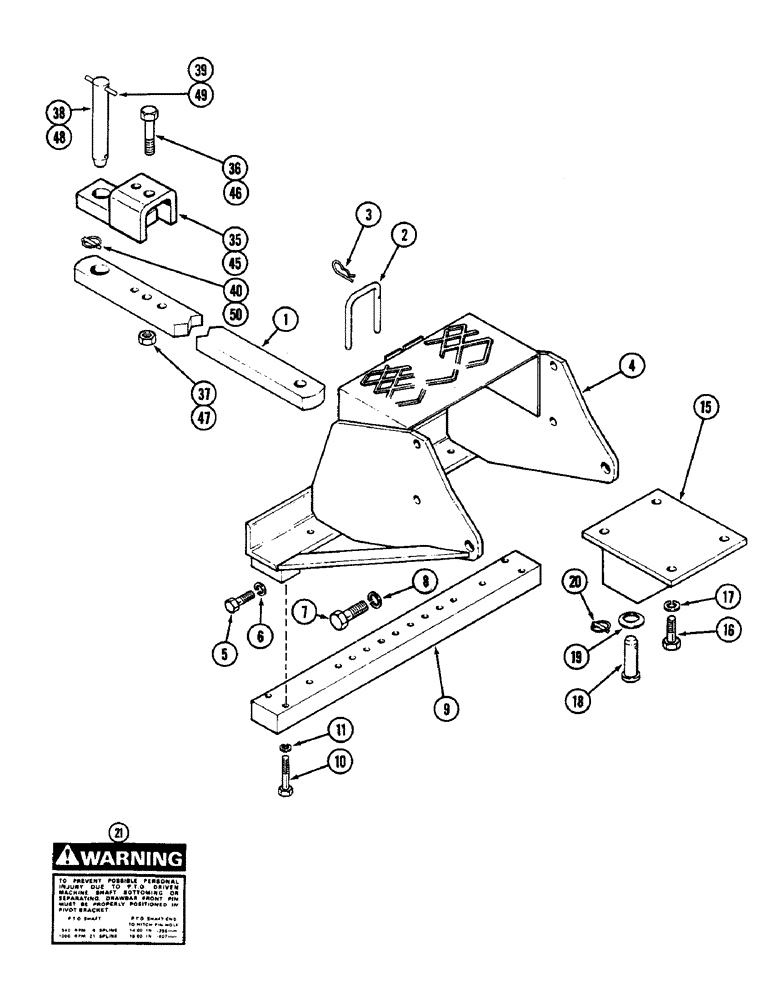 Схема запчастей Case IH 2090 - (9-492) - DRAWBAR, WITHOUT HITCH (09) - CHASSIS/ATTACHMENTS