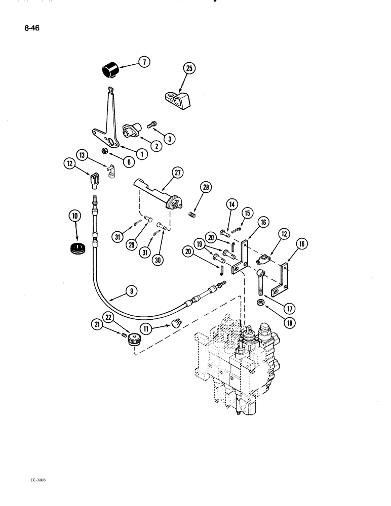 Схема запчастей Case IH 2096 - (8-046) - REMOTE ADD-ON ATTACHMENT, NO. THREE OR NO. FOUR CIRCUIT, WITHOUT LOAD CHECK (08) - HYDRAULICS