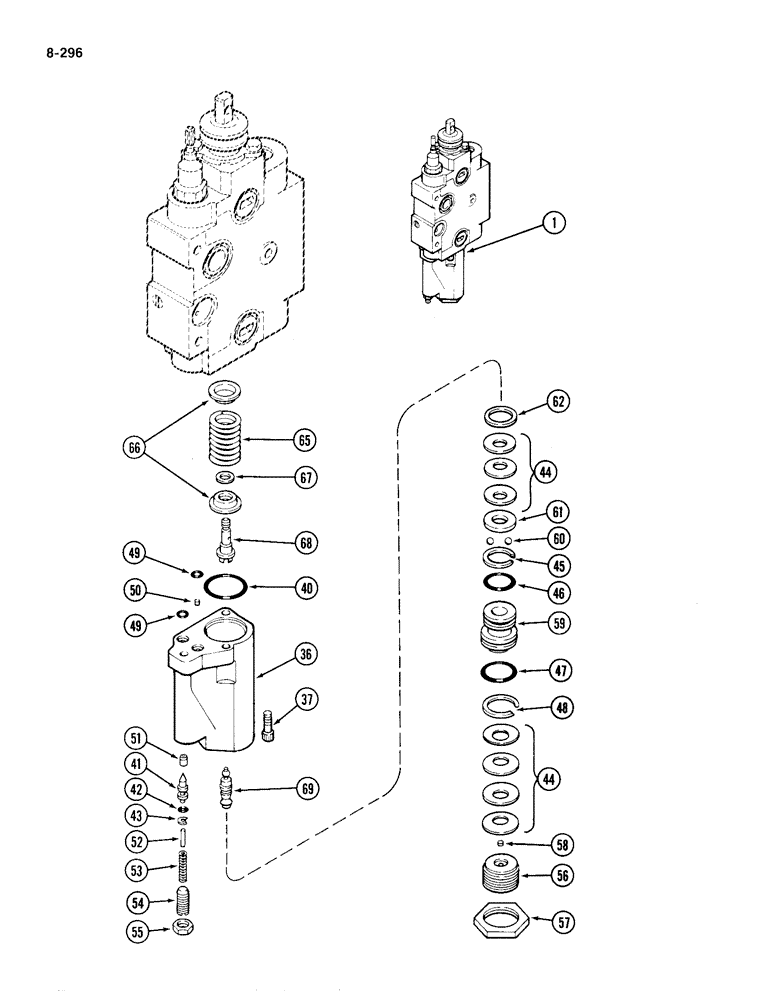 Схема запчастей Case IH 4490 - (8-296) - REMOTE VALVE BODY ASSEMBLY, ADD ON THIRD OR FOURTH CIRCUIT (08) - HYDRAULICS