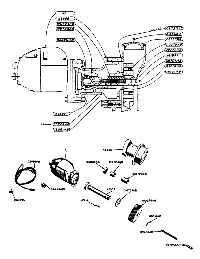 Схема запчастей Case IH 400-SERIES - (032) - POWRDYNE GAS ENGINE, MAGNETO IGNITION (02) - ENGINE