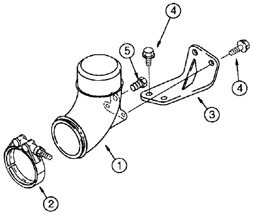 Схема запчастей Case IH SPX3310 - (03-011) - EXHAUST SYSTEM (01) - ENGINE