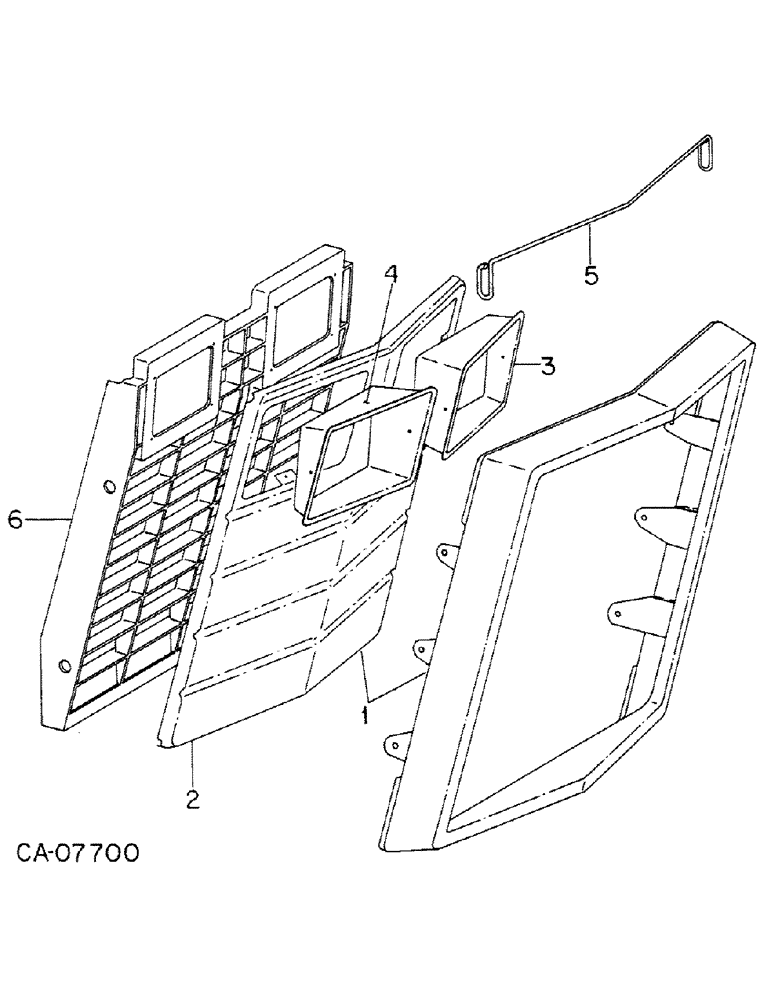 Схема запчастей Case IH 5488 - (06-08) - COOLING, GRILLE, SUPPORTS AND SCREEN Cooling