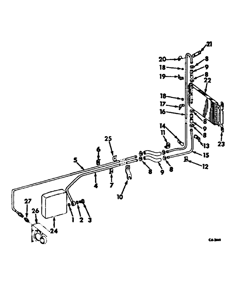 Схема запчастей Case IH 4166 - (06-01) - COOLING, OIL COOLER AND CONNECTIONS Cooling