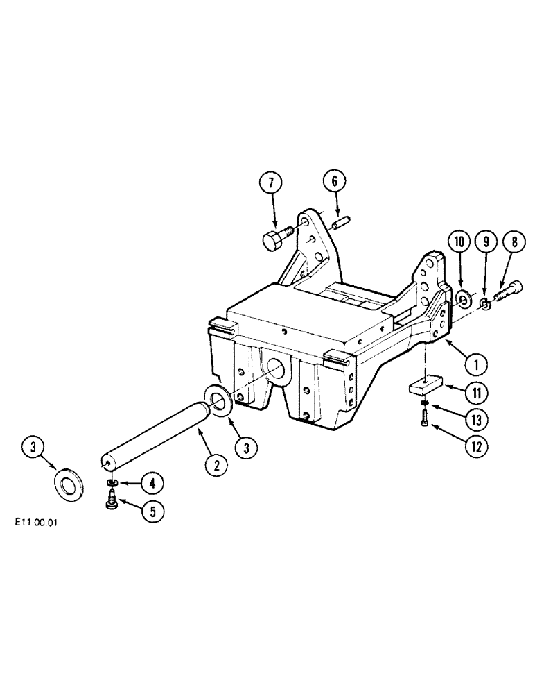 Схема запчастей Case IH 2140 - (9-008[B]) - FRONT BOLSTER, 2140 - (P.I.N. : CGC12131-) (09) - CHASSIS/ATTACHMENTS