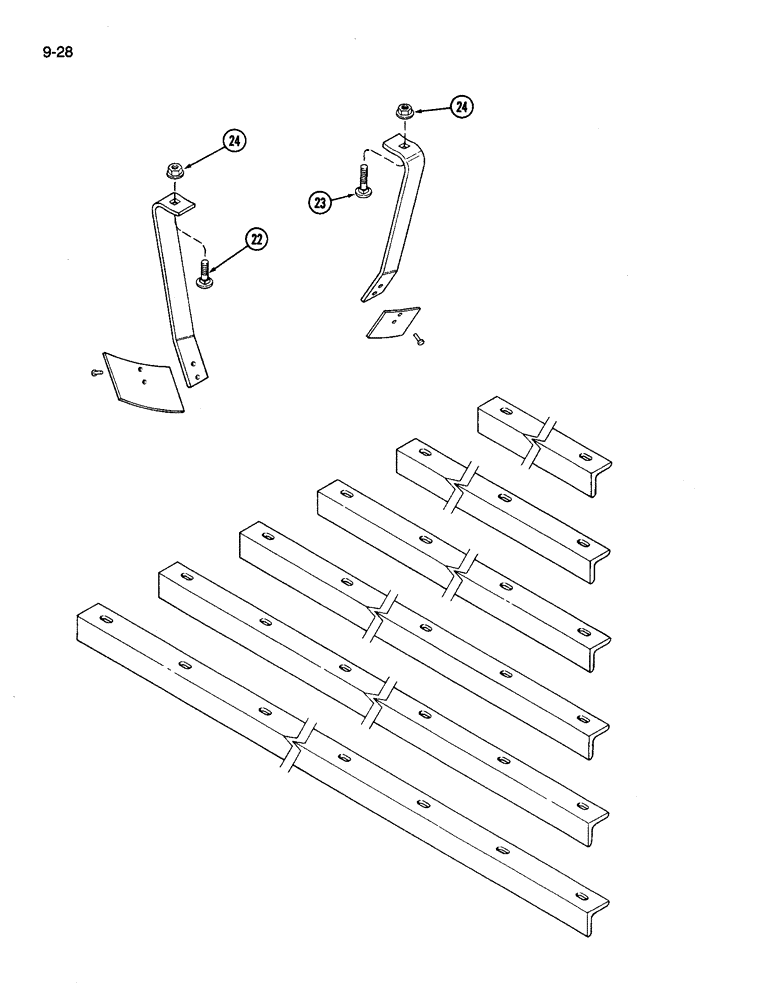 Схема запчастей Case IH 696 - (9-28) - SCRAPERS (09) - CHASSIS/ATTACHMENTS