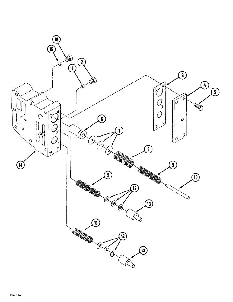 Схема запчастей Case IH 9350 - (6-098) - 24 SPEED SYNCHROSHIFT TRANSMISSION ASSEMBLY, REGULATOR VALVE (06) - POWER TRAIN