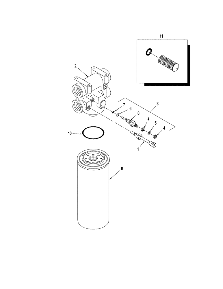 Схема запчастей Case IH STEIGER 485 - (08-05) - OIL FILTER - AXLE AND TRANSMISSION (08) - HYDRAULICS