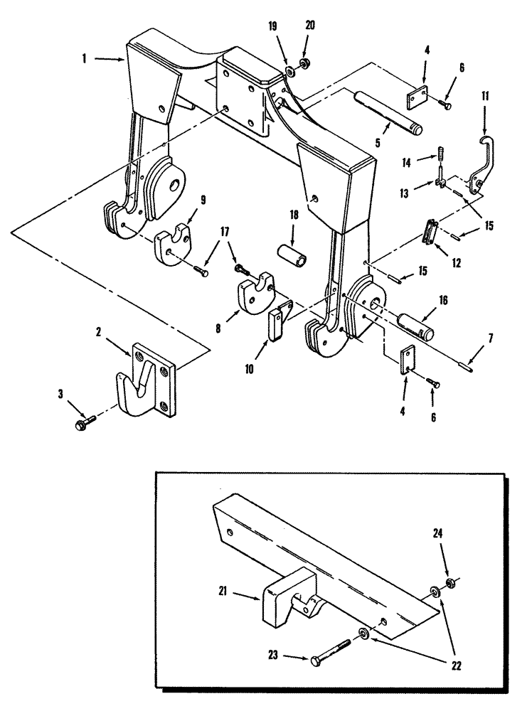 Схема запчастей Case IH STEIGER 535 - (09-07) - QUICK HITCH (09) - CHASSIS