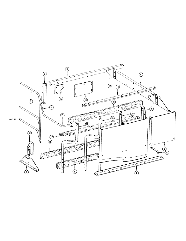 Схема запчастей Case IH 660 - (180) - BAGGING PLATFORM SUPPORTS 