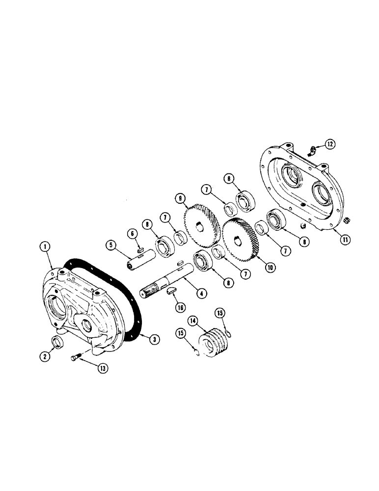 Схема запчастей Case IH 1255 - (078[A]) - GEAR BOX, HYDRAULIC DRIVE (35) - HYDRAULIC SYSTEMS