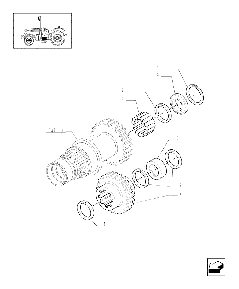 Схема запчастей Case IH JX1070N - (1.28.7/02[05]) - (VAR.297) HI-LO NA - HYDRAULIC CONTROL OF GEARBOX, DRIVEN GEAR (03) - TRANSMISSION