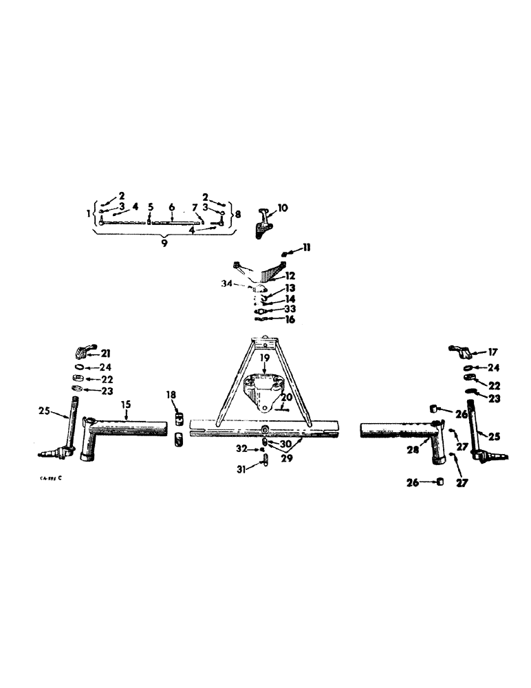 Схема запчастей Case IH 2826 - (14-05) - SUSPENSION, ADJUSTABLE WIDE TREAD FRONT AXLE, HEAVY DUTY, FARMALL TRACTORS Suspension