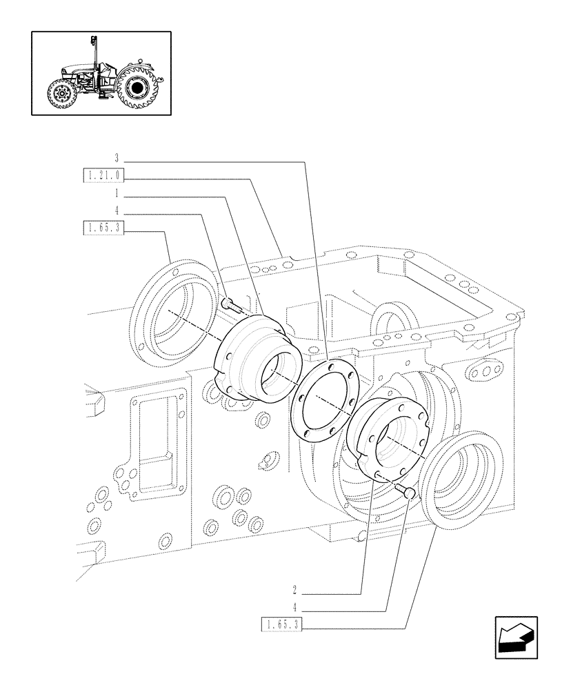 Схема запчастей Case IH JX1095C - (1.32.0) - CASINGS, COVERS AND SUPPORTS - C5489 (03) - TRANSMISSION