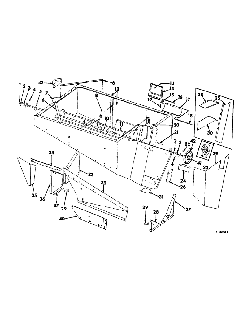 Схема запчастей Case IH 403 - (142) - GRAIN TANK (80) - CROP STORAGE/UNLOADING