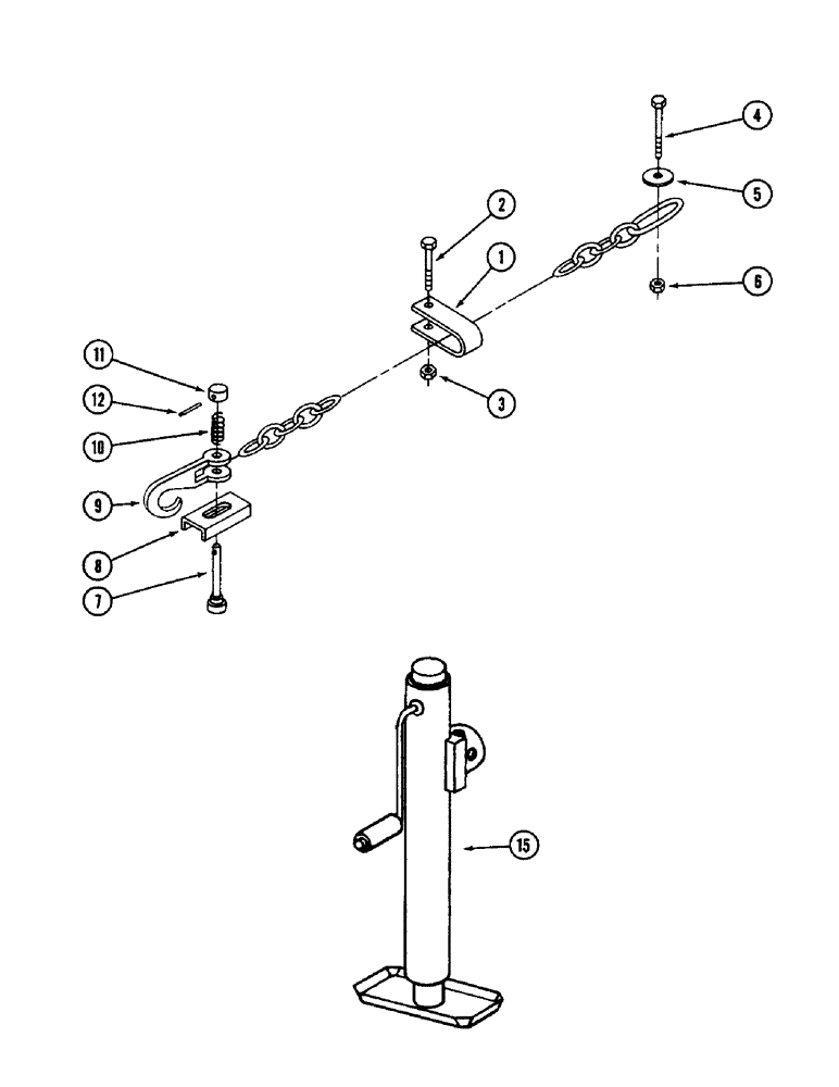 Схема запчастей Case IH 3440 - (58) - SAFETY CHAIN 