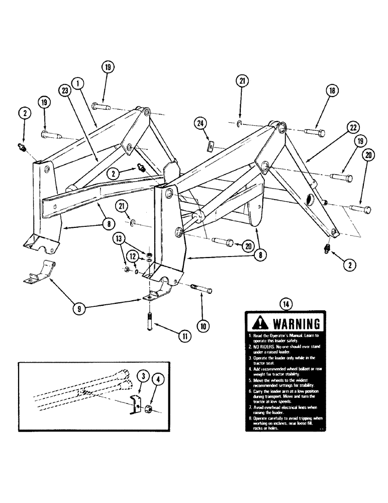 Схема запчастей Case IH 5QA - (9-02) - BOOM AND SUPPORT, 5QA LOADER (09) - CHASSIS/ATTACHMENTS