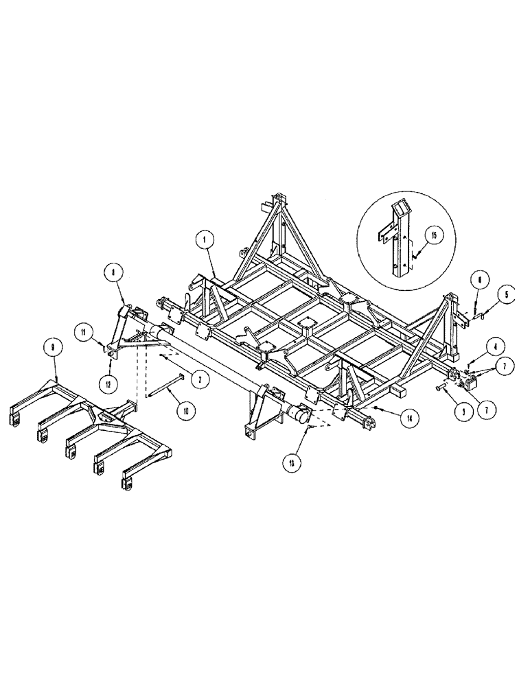 Схема запчастей Case IH CONCORD - (B04) - MAIN FRAME WITH ROCKSHAFT AND WHEEL GANGS, 3010 AND 4010 THREE RANK 