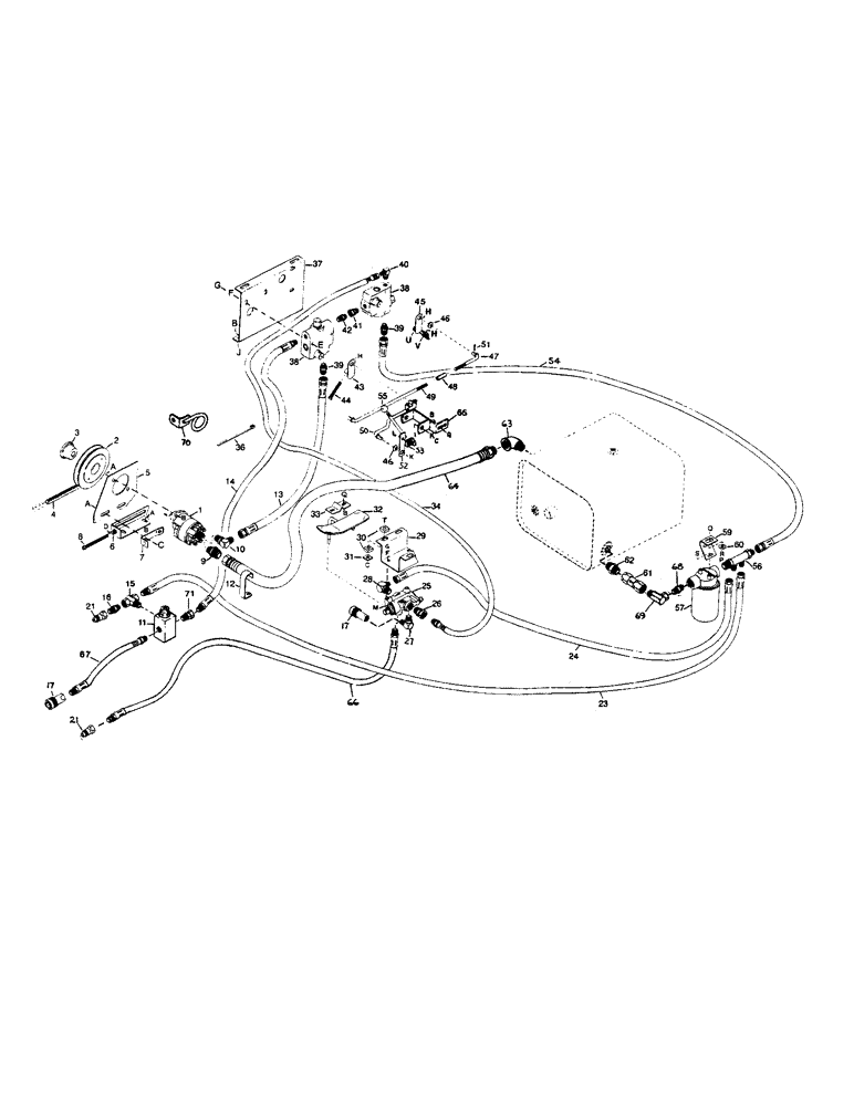 Схема запчастей Case IH 6000 - (8-08) - HEADER DRIVE HYDRAULICS (08) - HYDRAULICS