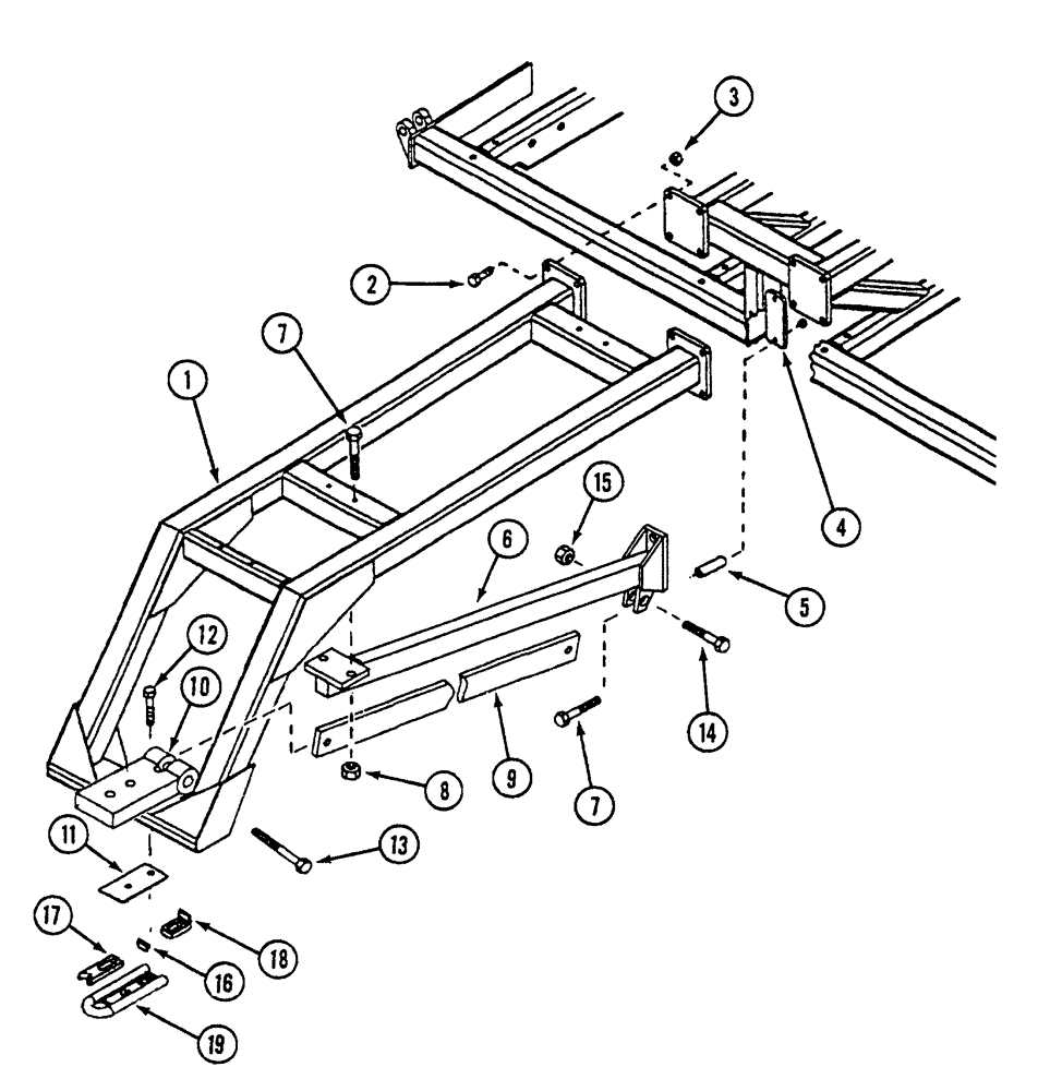 Схема запчастей Case IH NFX - (9-22) - REAR HITCH (09) - CHASSIS