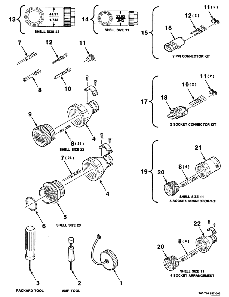 Схема запчастей Case IH 8465 - (4-14) - ELECTRICAL HARNESS SERVICE PARTS (06) - ELECTRICAL