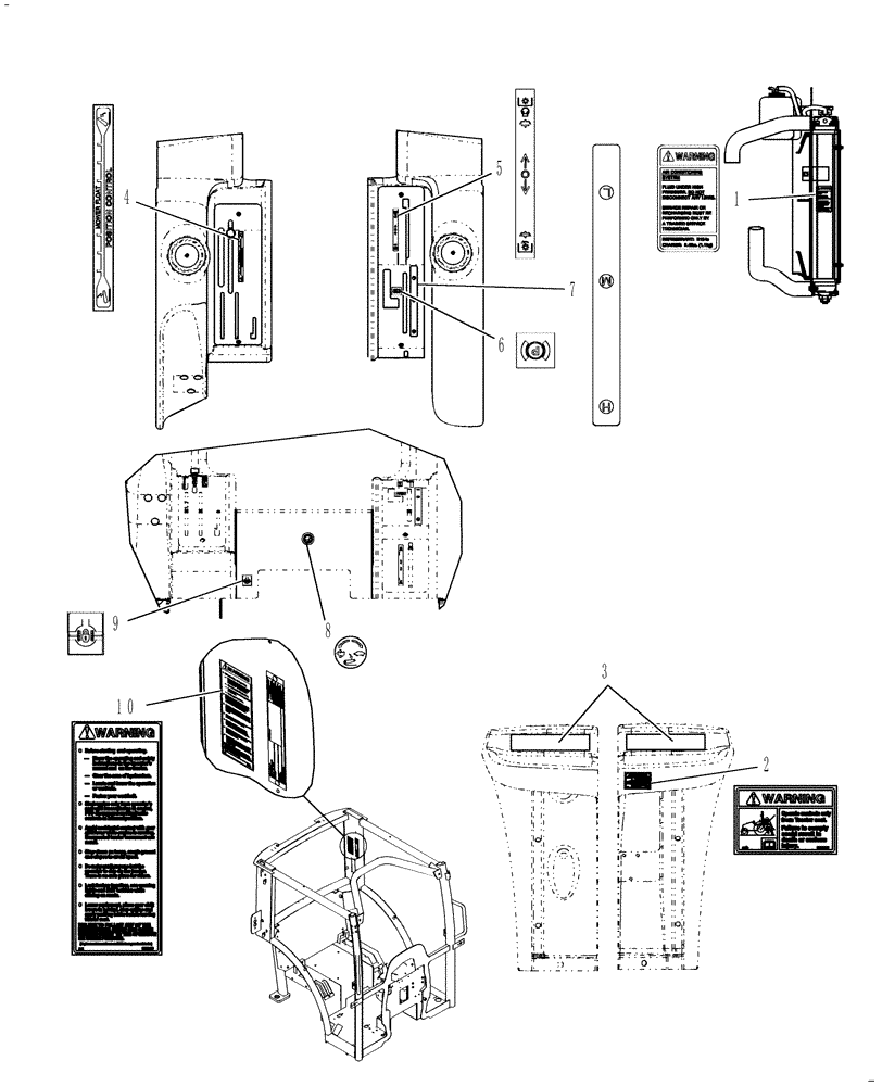 Схема запчастей Case IH DX60 - (08.04.01) - DECALS (08) - SHEET METAL