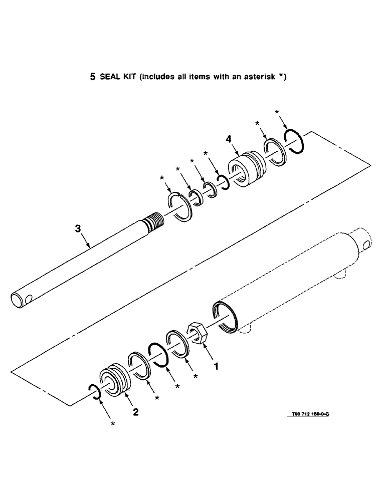 Схема запчастей Case IH 8455 - (8-20) - HYDRAULIC CYLINDER ASSEMBLY (LOWER TENSIONER), (700712160 (07) - HYDRAULICS