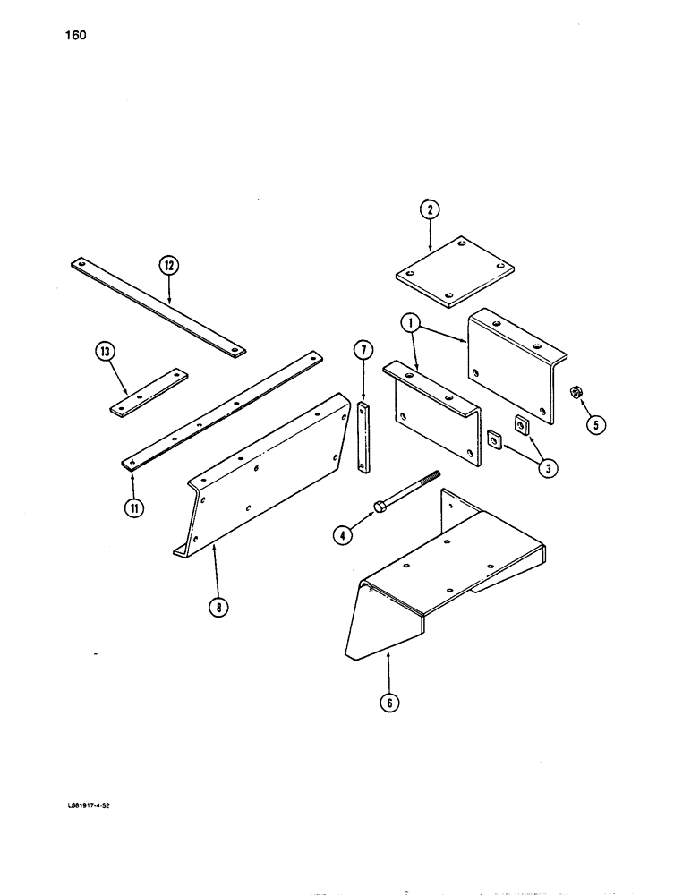 Схема запчастей Case IH 5100 - (160) - DISC MARKER SUPPORTS 