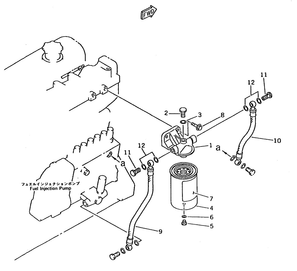 Схема запчастей Case IH 7700 - (C01[31]) - ENGINE FUEL FILTER & PIPING KOMATSU SA6D108-1A1 Engine & Engine Attachments