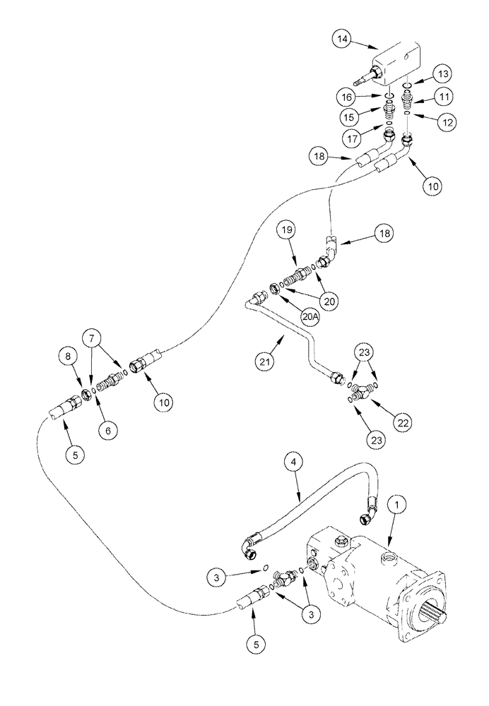 Схема запчастей Case IH CPX420 - (06-05) - HYDRAULICS - FOOT-N-INCH VALVE - BSN Y6T011001 (03) - POWER TRAIN